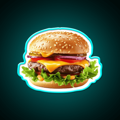 The Cheeseburger Fast Food Led Neon Sign For Burger Place Rgb Color - Shineneon