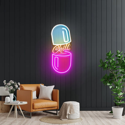 The Chill Pill Custom Led Signs Artwork For Sale - Shineneon