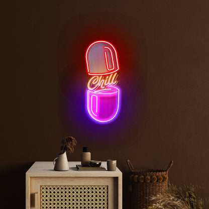 The Chill Pill Custom Led Signs Artwork For Sale - Shineneon