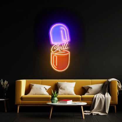 The Chill Pill Custom Led Signs Artwork For Sale - Shineneon