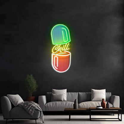 The Chill Pill Custom Led Signs Artwork For Sale - Shineneon