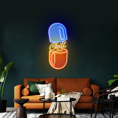 The Chill Pill Custom Led Signs Artwork For Sale