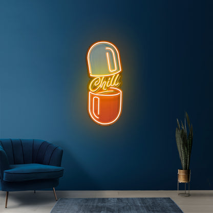 The Chill Pill Custom Led Signs Artwork For Sale