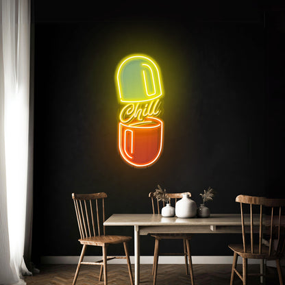 The Chill Pill Custom Led Signs Artwork For Sale