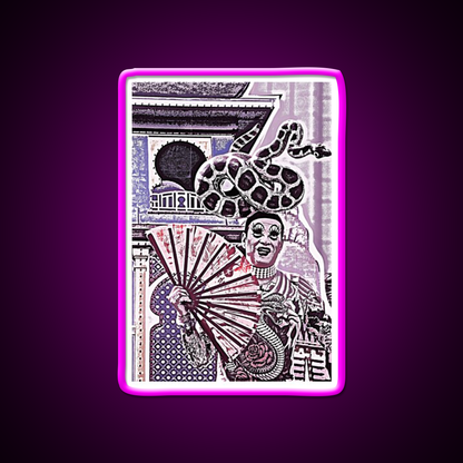 The Chinatown Clown Asian Cultural Led Neon Sign Rgb Color - Neon sign mounted on wall in room