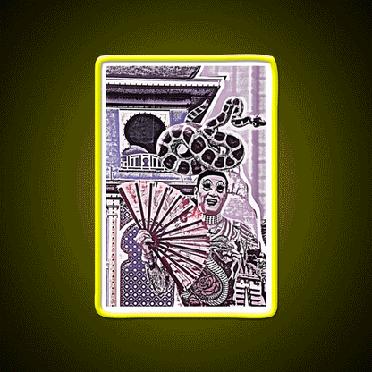 The Chinatown Clown Asian Cultural Led Neon Sign Rgb Color - Custom LED neon sign front view