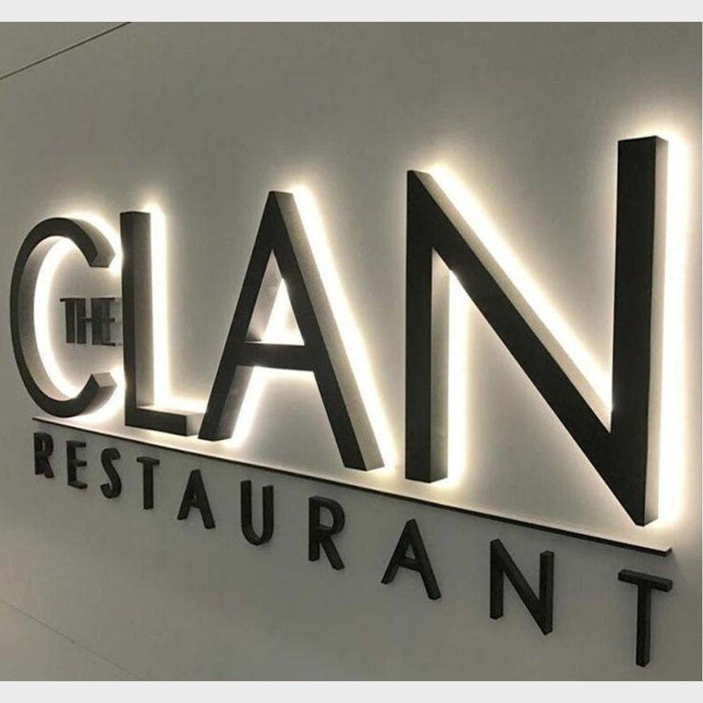 The Clan Restaurant 3D Backlit Channel Letters Led Light Sign - Shineneon