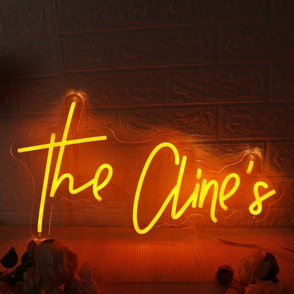 The Clines Orange Led Neon Sign - Shineneon