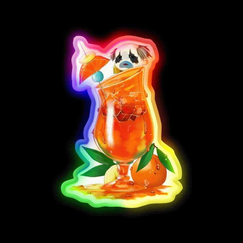 The Clowns Sunny Laugh Cocktail Bar Decor Led Neon Sign Rgb Color - LED neon sign close-up detail