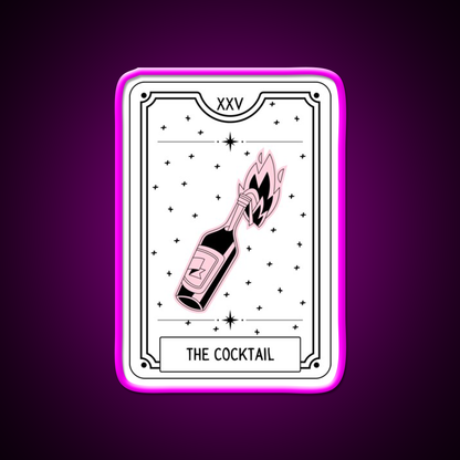The Cocktail Bar Decor Led Neon Sign Rgb Color - Neon sign mounted on wall in room