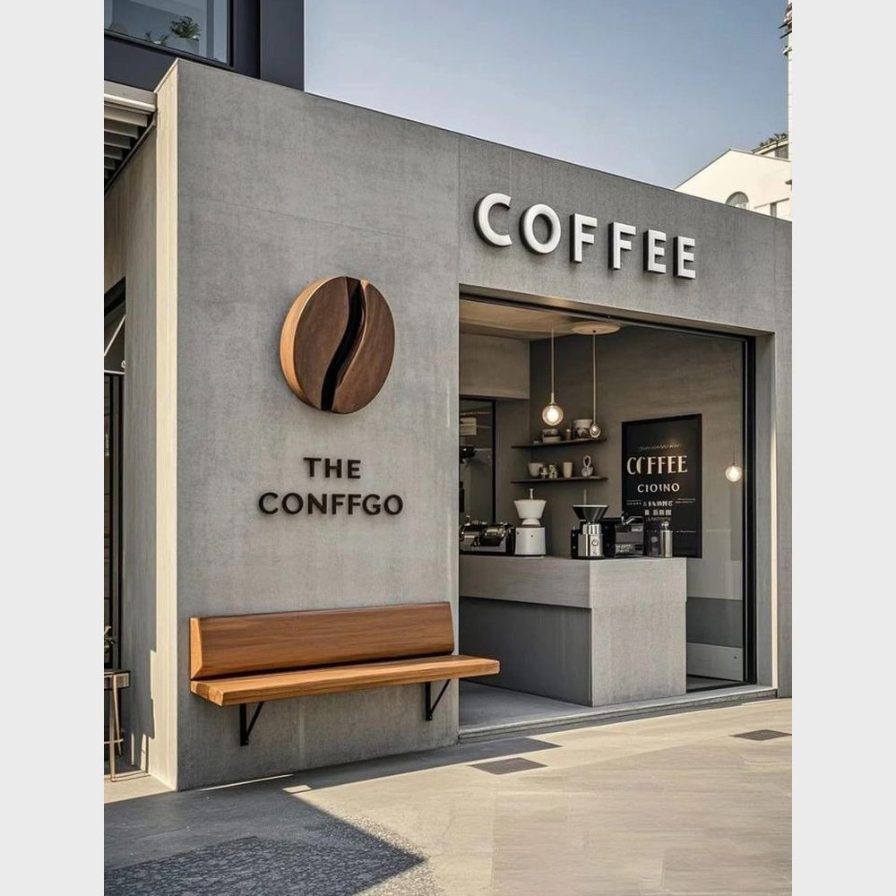 The Coffee 3D Backlit Channel Letters Led Light Sign