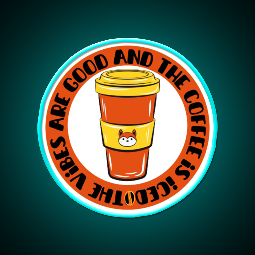 The Coffee Is Iced Cafe Led Neon Sign Espresso Bar Art Bakery Wall Art Rgb Color