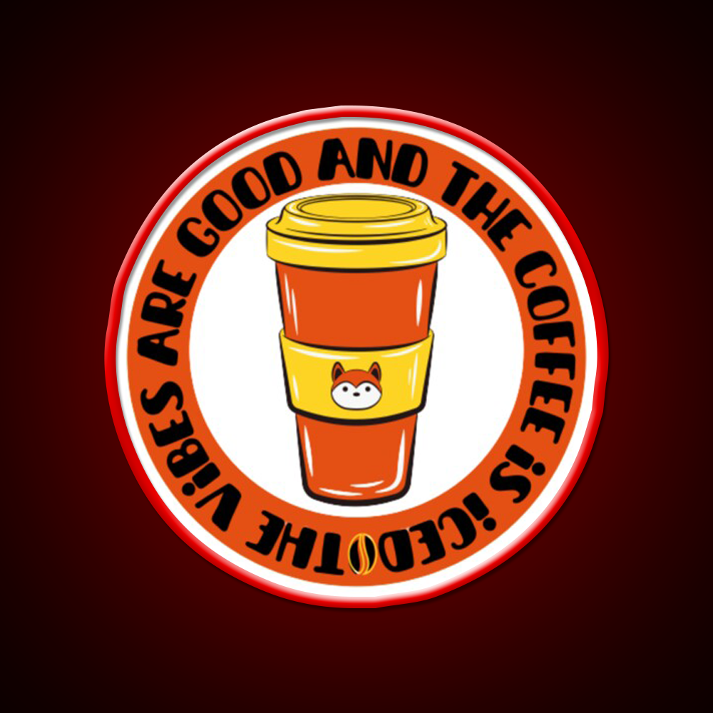 The Coffee Is Iced Cafe Led Neon Sign Espresso Bar Art Bakery Wall Art Rgb Color