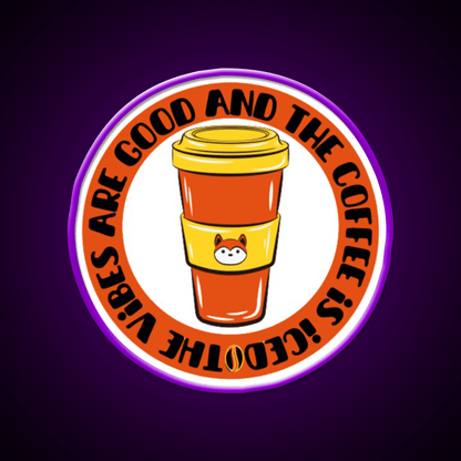 The Coffee Is Iced Cafe Led Neon Sign Espresso Bar Art Bakery Wall Art Rgb Color - Shineneon