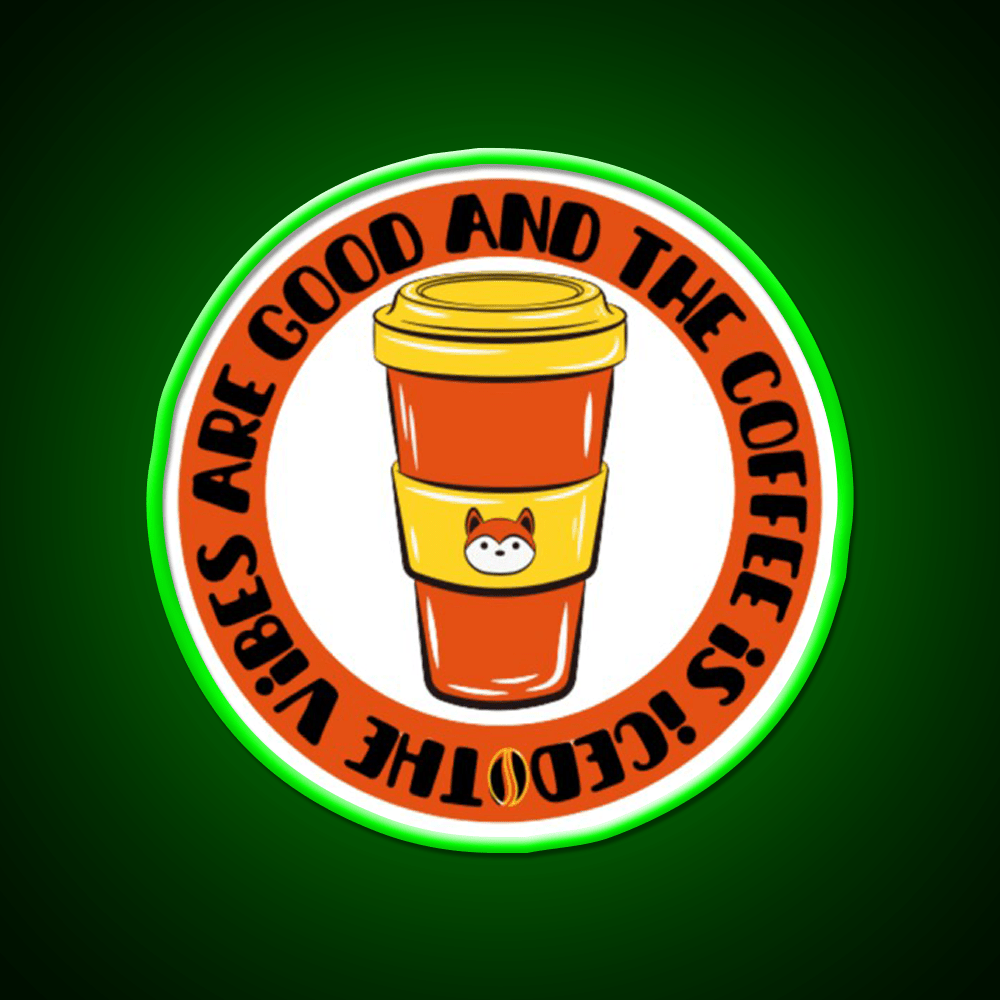 The Coffee Is Iced Cafe Led Neon Sign Espresso Bar Art Bakery Wall Art Rgb Color - Shineneon