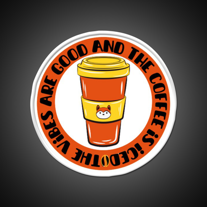 The Coffee Is Iced Cafe Led Neon Sign Espresso Bar Art Bakery Wall Art Rgb Color