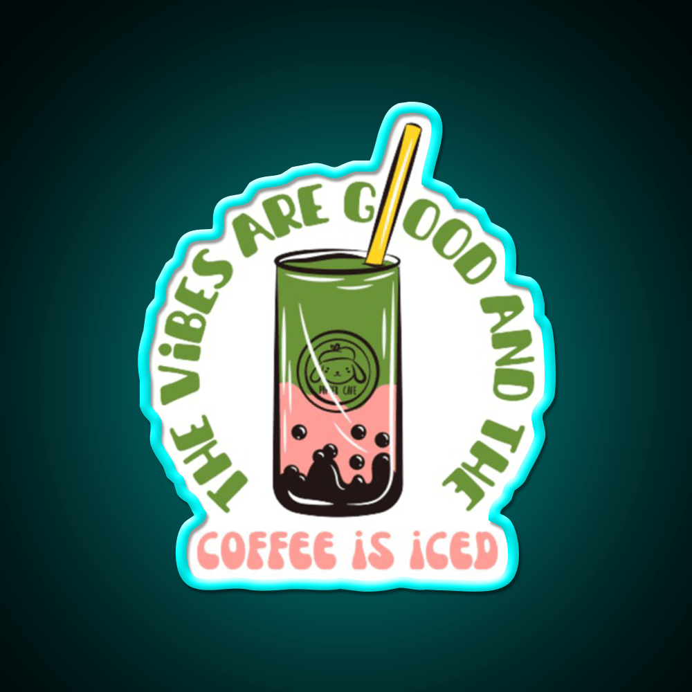 The Coffee Is Iced Cafe Led Neon Sign Espresso Bar Art Coffee Shop Led Sign Rgb Color - Shineneon
