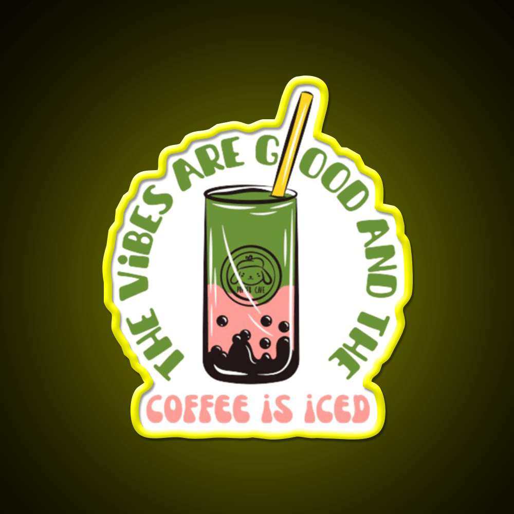 The Coffee Is Iced Cafe Led Neon Sign Espresso Bar Art Coffee Shop Led Sign Rgb Color - Shineneon