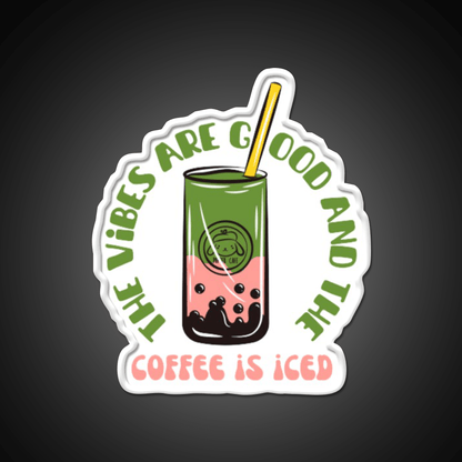 The Coffee Is Iced Cafe Led Neon Sign Espresso Bar Art Coffee Shop Led Sign Rgb Color - Shineneon