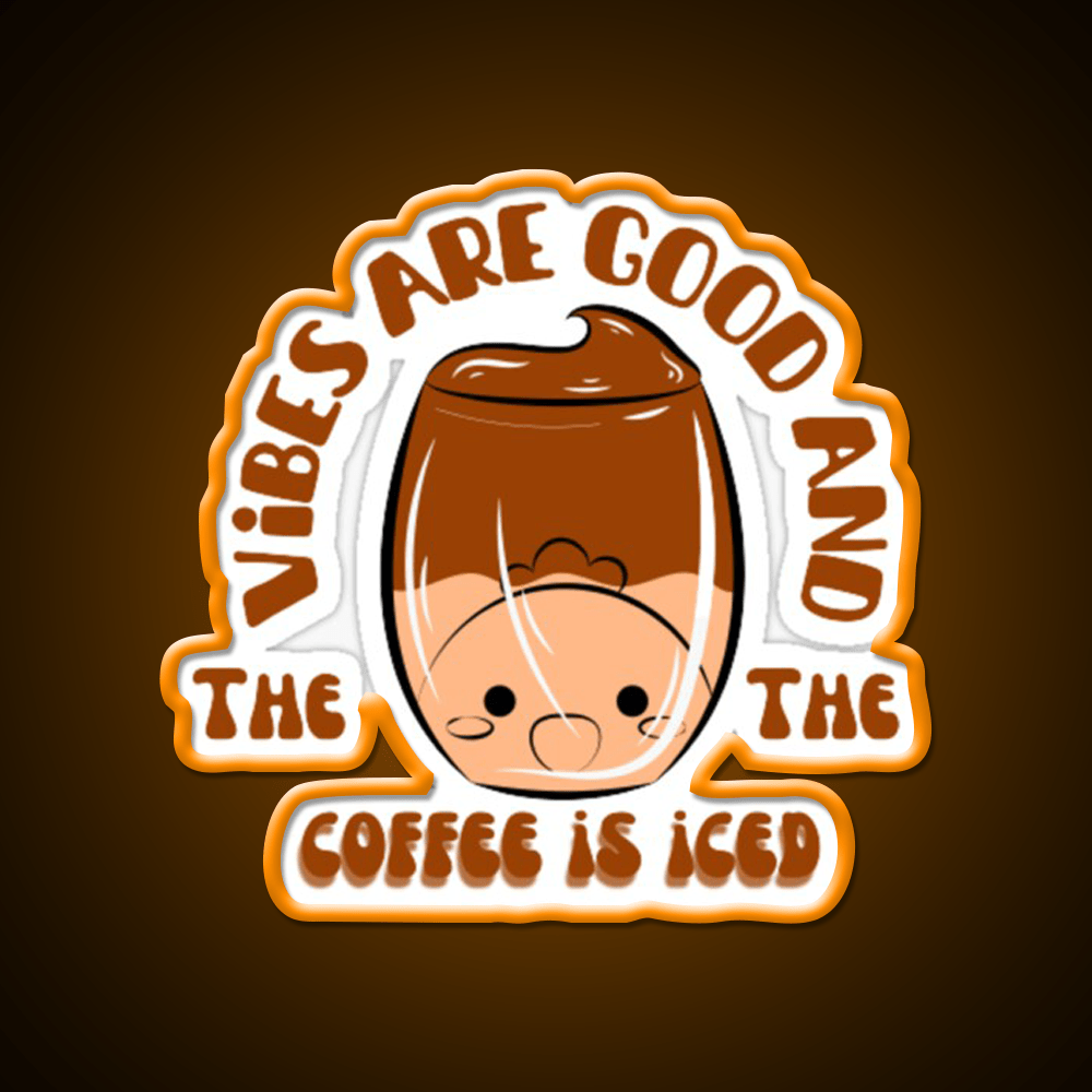 The Coffee Is Iced Cafe Led Neon Sign Espresso Bar Art Coffee Shop Neon Rgb Color - Shineneon