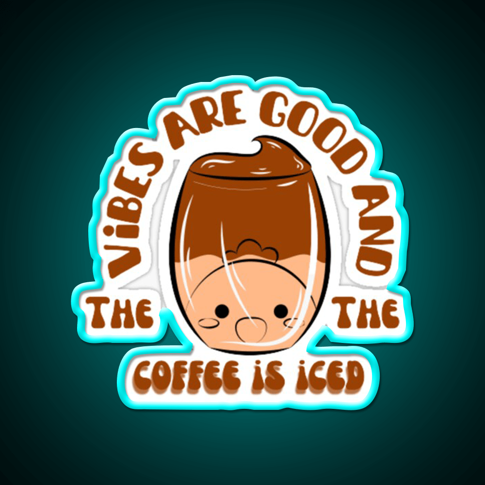 The Coffee Is Iced Cafe Led Neon Sign Espresso Bar Art Coffee Shop Neon Rgb Color - Shineneon