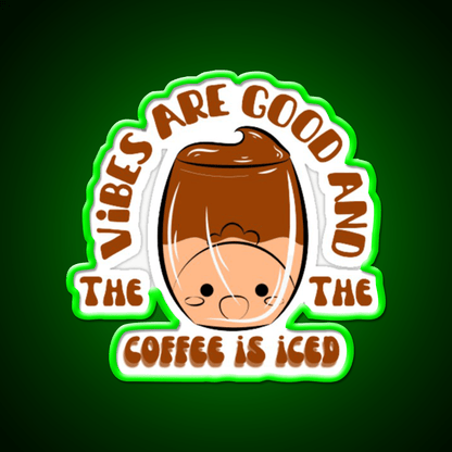 The Coffee Is Iced Cafe Led Neon Sign Espresso Bar Art Coffee Shop Neon Rgb Color - Shineneon