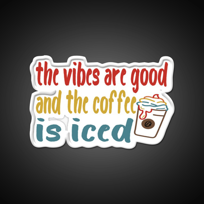 The Coffee Is Iced Cafe Led Neon Sign Espresso Bar Art For Coffee Shop Rgb Color - Shineneon