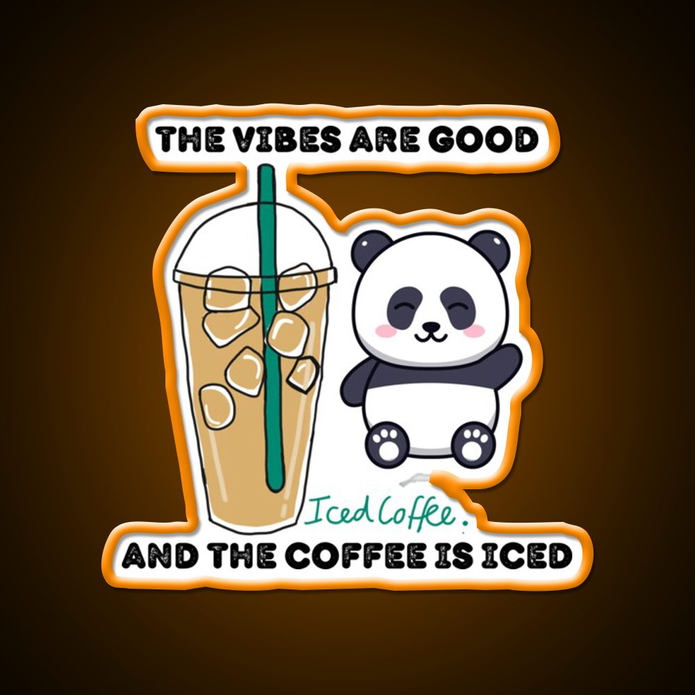 The Coffee Is Iced Cafe Led Neon Sign Espresso Bar Art For Wall Art Rgb Color