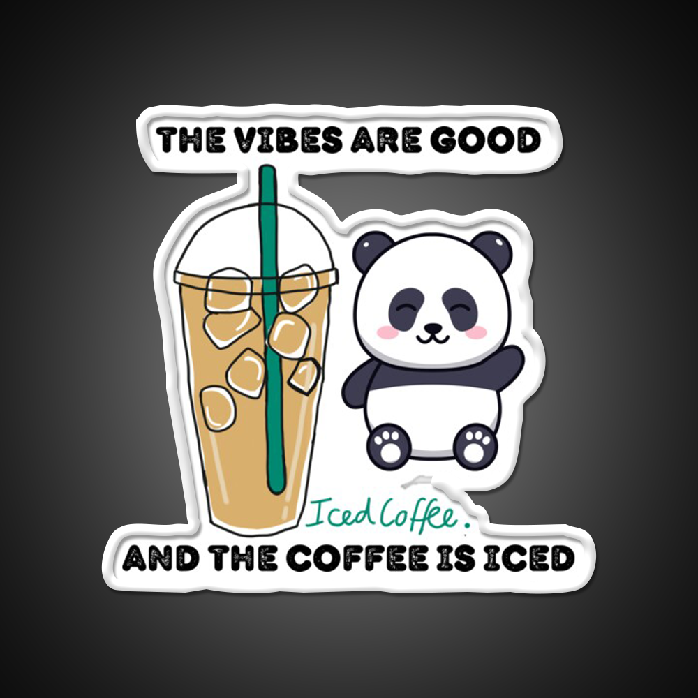 The Coffee Is Iced Cafe Led Neon Sign Espresso Bar Art For Wall Art Rgb Color