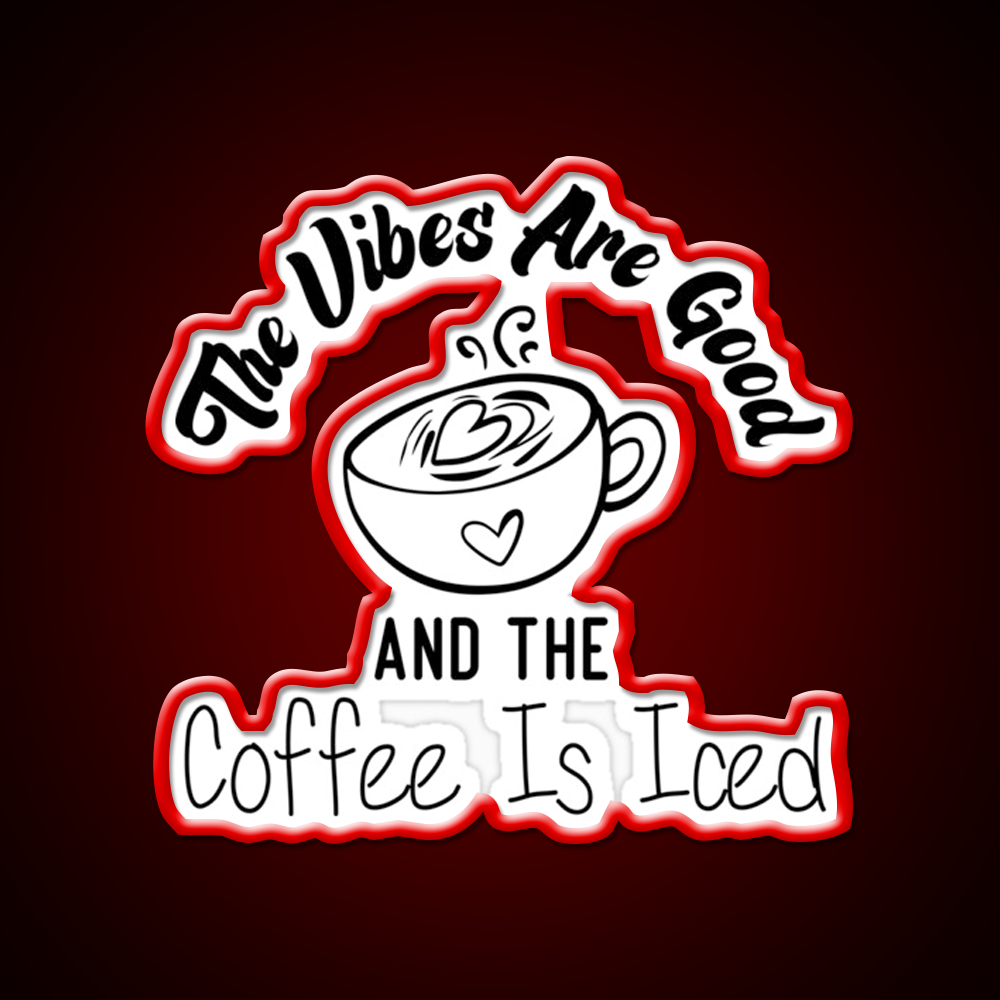 The Coffee Is Iced Coffee Lovers Cafe Led Neon Sign Espresso Bar Art Rgb Color