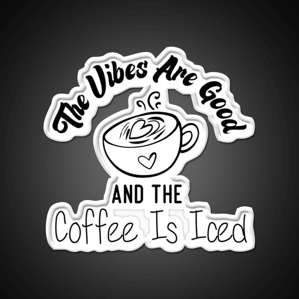 The Coffee Is Iced Coffee Lovers Cafe Led Neon Sign Espresso Bar Art Rgb Color - Shineneon