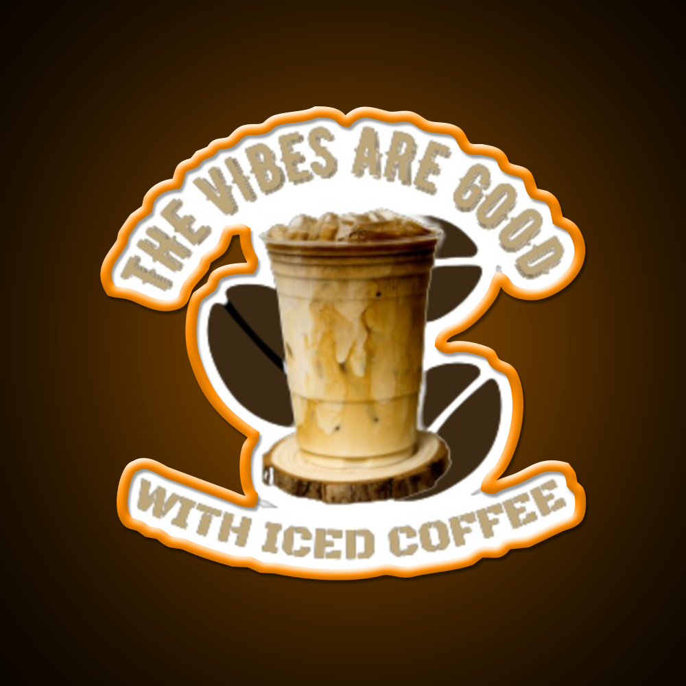 The Coffee Is Iced Trend Cafe Led Neon Sign Espresso Bar Art Rgb Color