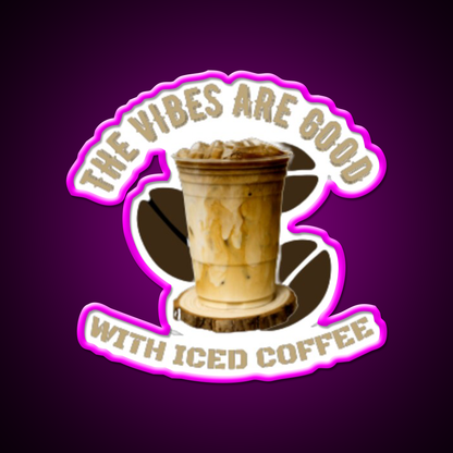 The Coffee Is Iced Trend Cafe Led Neon Sign Espresso Bar Art Rgb Color