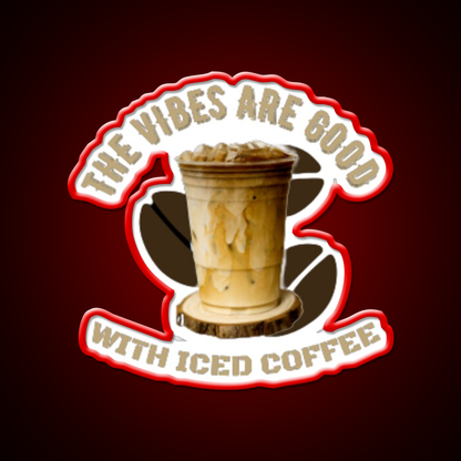 The Coffee Is Iced Trend Cafe Led Neon Sign Espresso Bar Art Rgb Color