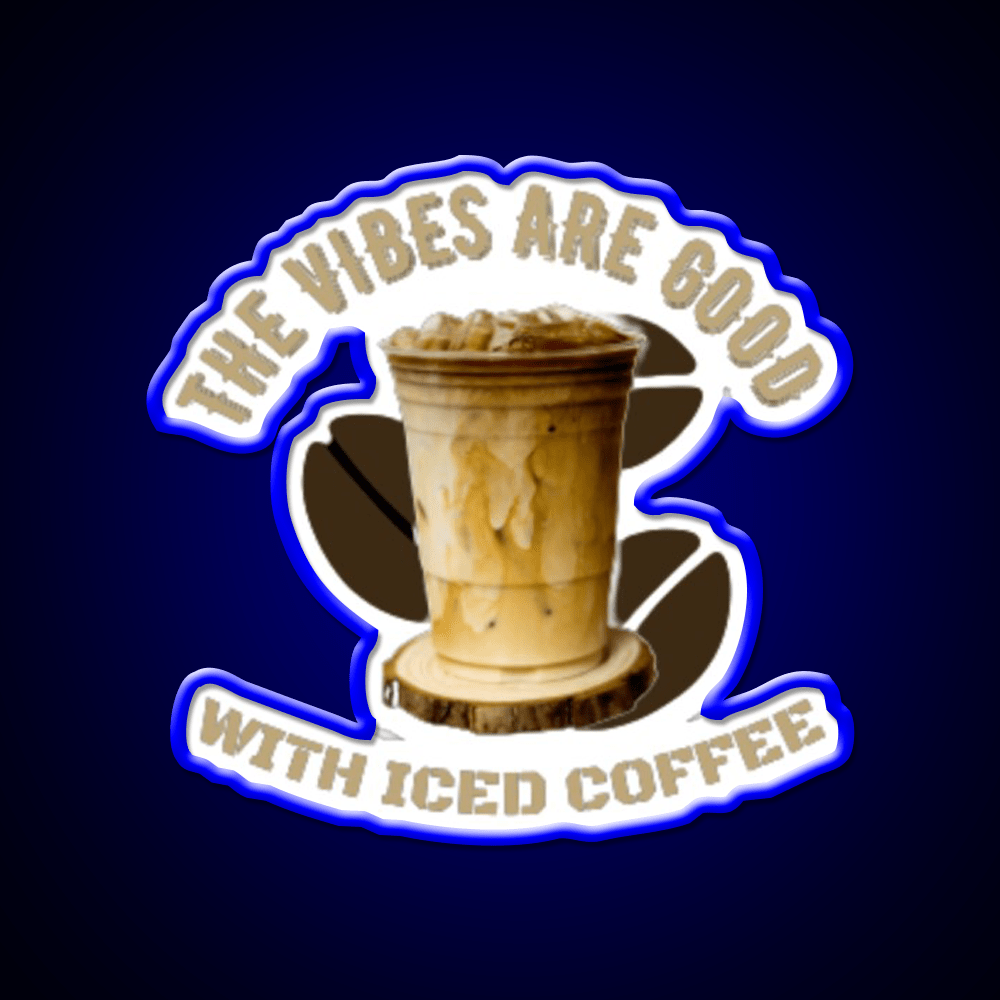 The Coffee Is Iced Trend Cafe Led Neon Sign Espresso Bar Art Rgb Color - Shineneon