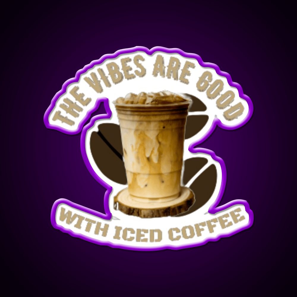 The Coffee Is Iced Trend Cafe Led Neon Sign Espresso Bar Art Rgb Color - Shineneon