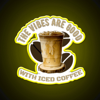 The Coffee Is Iced Trend Cafe Led Neon Sign Espresso Bar Art Rgb Color