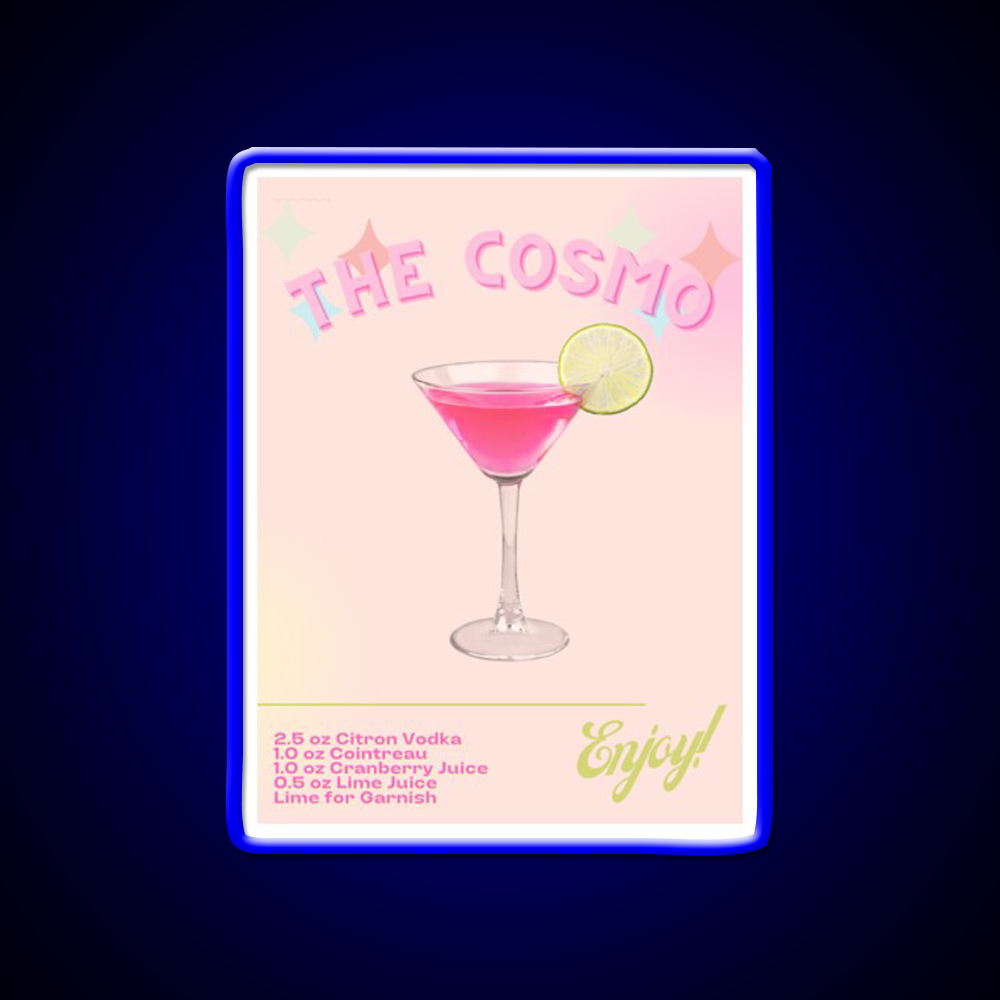 The Cosmo Cocktail Bar Decor Led Neon Sign Rgb Color - LED neon sign view 5