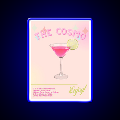 The Cosmo Cocktail Bar Decor Led Neon Sign Rgb Color - LED neon sign view 5