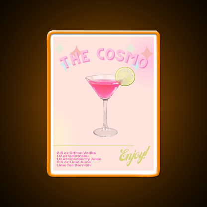 The Cosmo Cocktail Bar Decor Led Neon Sign Rgb Color - LED neon sign view 6