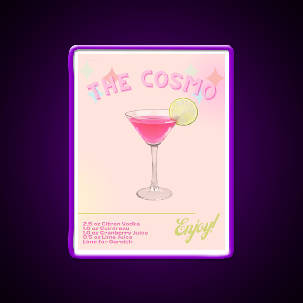 The Cosmo Cocktail Bar Decor Led Neon Sign Rgb Color - LED neon sign view 9