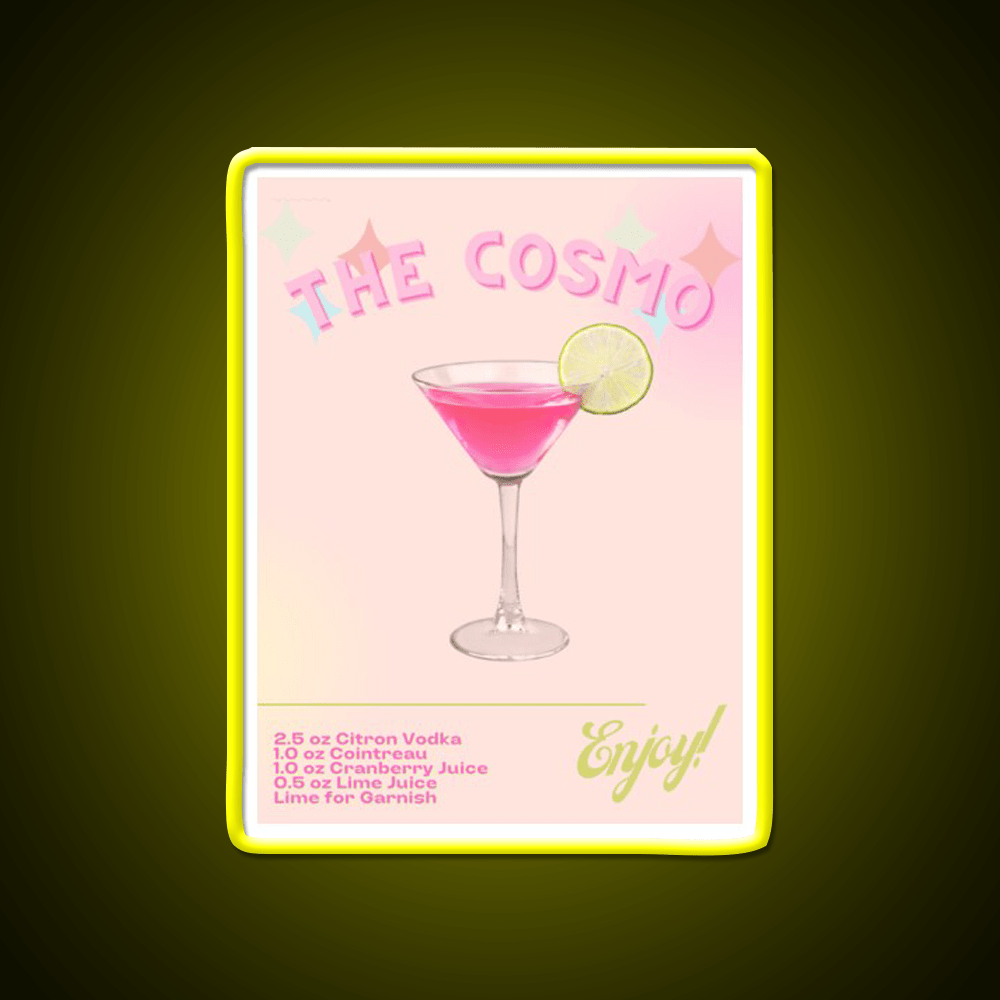 The Cosmo Cocktail Bar Decor Led Neon Sign Rgb Color - Shineneon