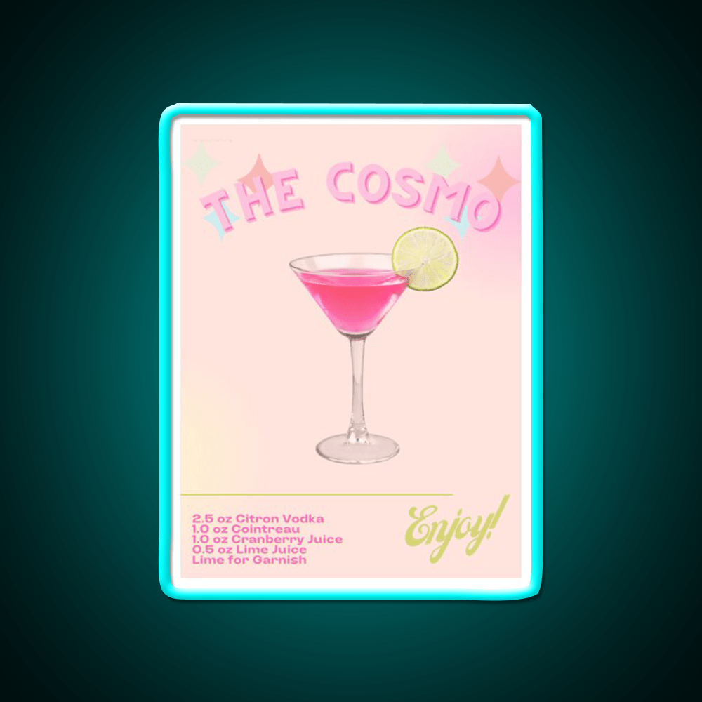 The Cosmo Cocktail Bar Decor Led Neon Sign Rgb Color - Shineneon