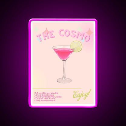 The Cosmo Cocktail Bar Decor Led Neon Sign Rgb Color - Shineneon