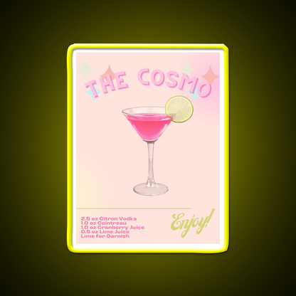 The Cosmo Cocktail Bar Decor Led Neon Sign Rgb Color - LED neon sign view 7