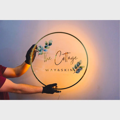 The Cottange Skin Salon Acrylic Business Logo Sign - Shineneon