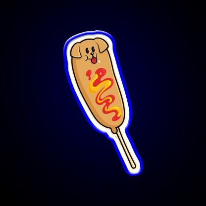 The Cutest Corn Dog Fast Food Led Neon Sign For Burger Place Rgb Color - Shineneon