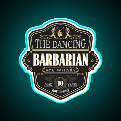 The Dancing Barbarian Rye Whisky Drink Bar Led Neon Sign Rgb Color