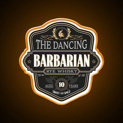 The Dancing Barbarian Rye Whisky Drink Bar Led Neon Sign Rgb Color