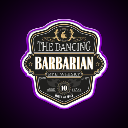 The Dancing Barbarian Rye Whisky Drink Bar Led Neon Sign Rgb Color